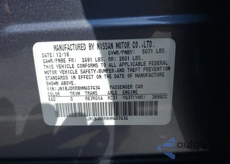 2017 Infiniti Qx50 z USA, uszkodzony, nr VIN JN1BJ0RR8HM407434